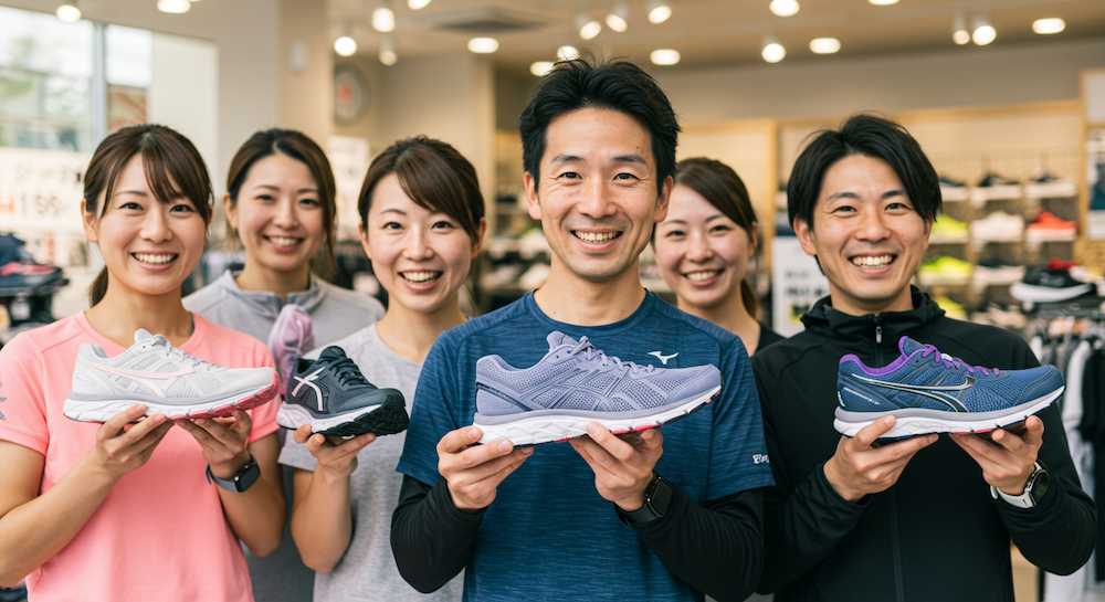 満足した表情のランナーたち